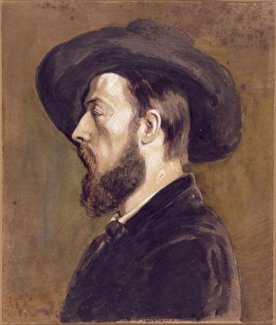 Portrait of Jongkind by Gustave Courbet